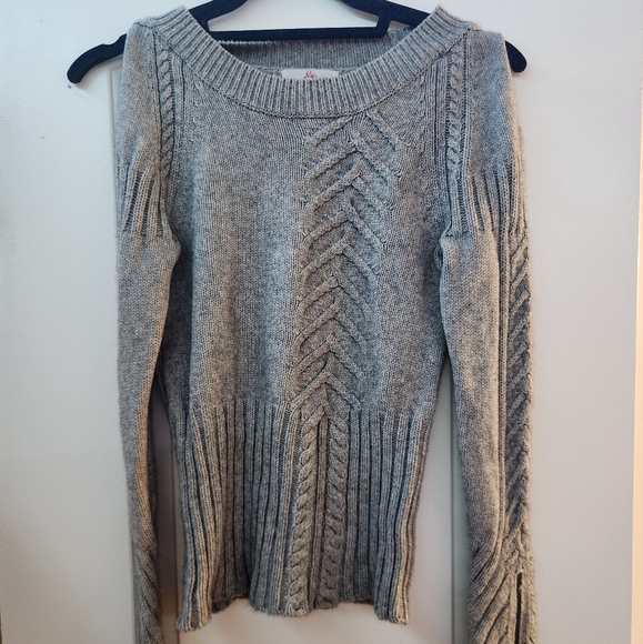 Joie Grey Cable Sweater - Picture 1 of 3